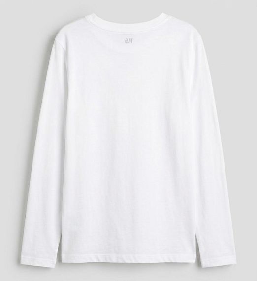 Дитячий лонгслів для хлопчика H&M 98-104 см Білий (0575A) | Зображення 1