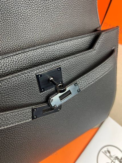 Сумка чорна Hermes Kelly Depeches 25 c887 | Зображення 3