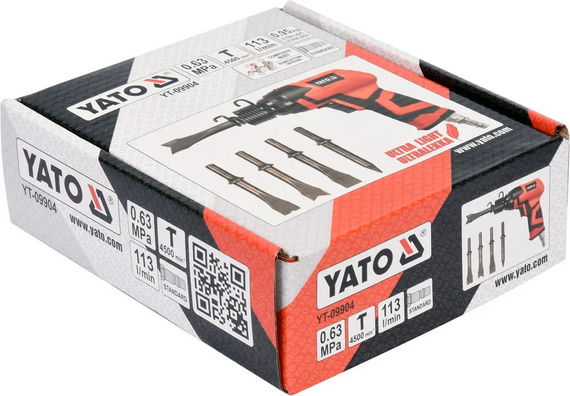 Молоток відбійний YATO YT-09904 пневматичний 4 долота | Зображення 1