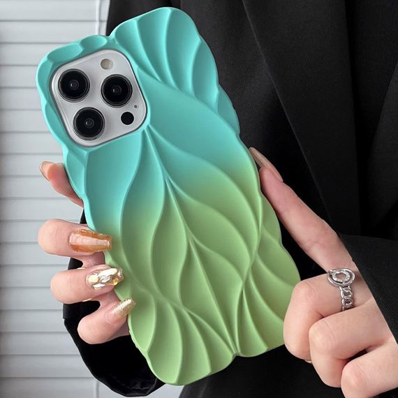 TPU чохол Leaf для Apple iPhone 15 Pro (6.1") Marine Green / Mint | Зображення 1