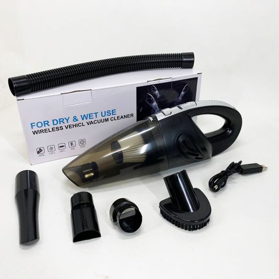 Потужний бездротовий пилосос автомобільний для сухого та вологого прибирання в машині та будинку +5 насадок FY-63 | Зображення 8