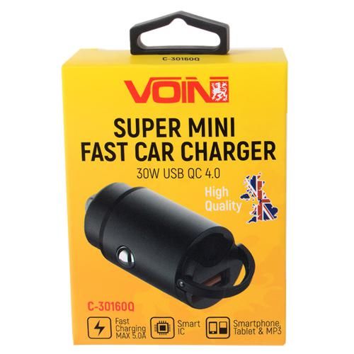 Автомобільний зарядний пристрій VOIN 30W, 1USB QC4.0 12/24V (4.5V*5A, 5V*4.5A, 9V*3A,12V*2.5A) | Зображення 3