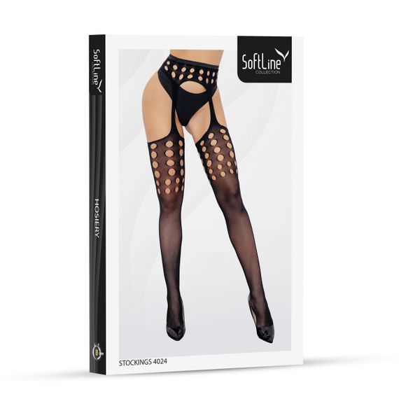 Чулки - Stockings 4024, black - One Size sexstyle | Зображення 2