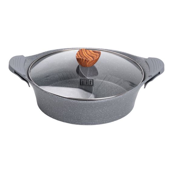 Алюмінієва каструля Ø 30 см Мармур з антипригарним покриттям сірий MGC HP-4-413G