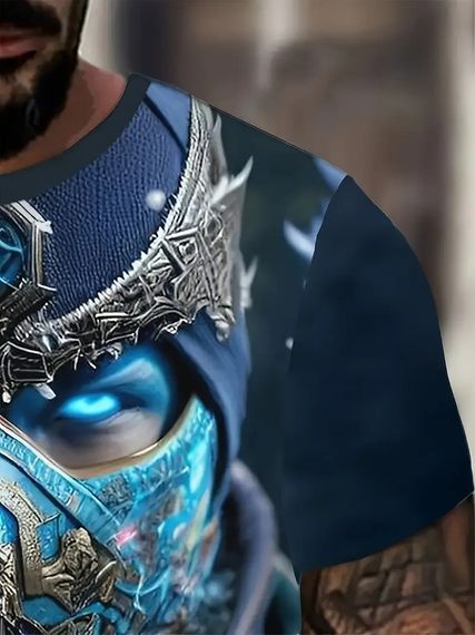 Футболка чоловіча 3D принт Sub-Zero воїн термо дихаюча літня XL 54 | Зображення 3