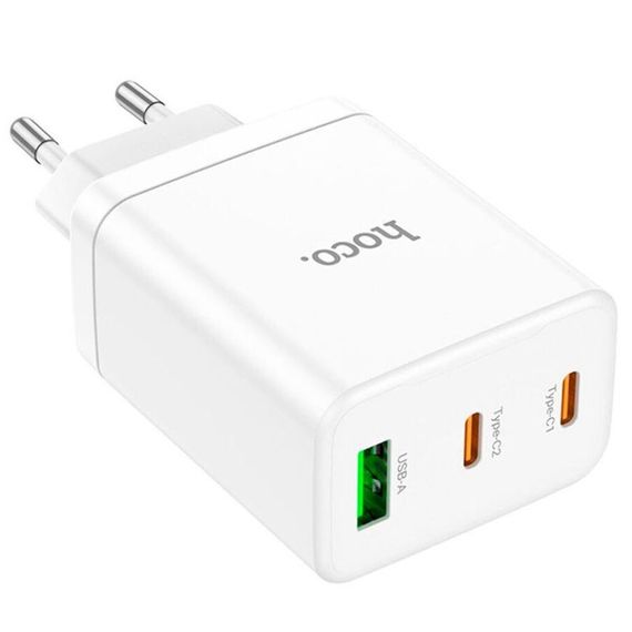 МЗП Hoco N33 Start PD35W (1USB-A/2C) White | Зображення 1