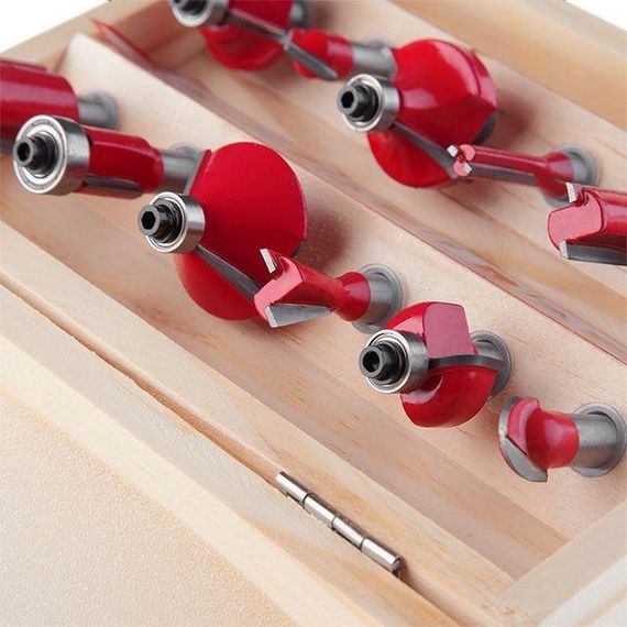 Набір фрез для деревини, 12 од. INTERTOOL HT-0071 | Зображення 4