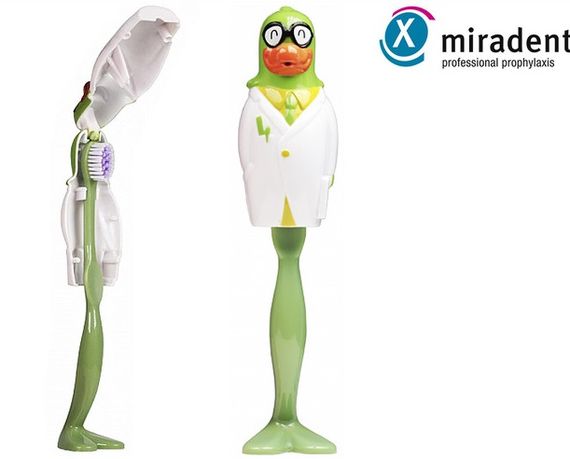 Дитяча зубна щітка Miradent Kid's Brush, Professor Paul - Папуга | Зображення 1
