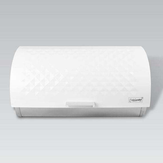Хлібниця металева Maestro MR-1676-white біла з кришкою | Зображення 3