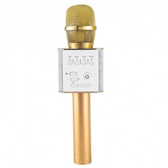 Караоке-мікрофон Q9 gold у чохлі