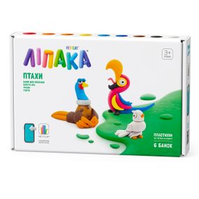 Пластилин для лепки в наборе Попугай ара, Фазан, Голубь