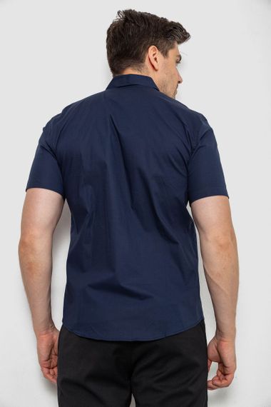 Рубашка мужская однотонная, цвет темно-синий, 214R7003-5 | Зображення 3