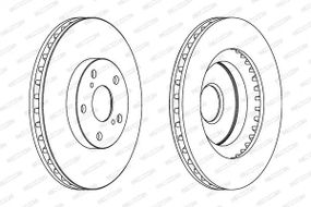Диск гальмівний LEXUS ES, TOYOTA AURIS, FERODO (DDF1646C)