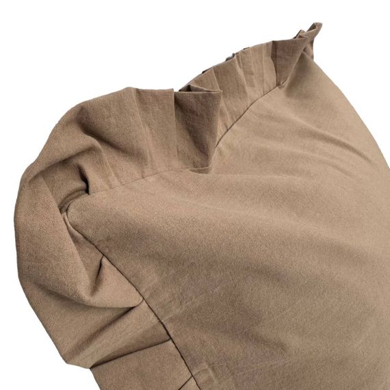 Наволочка декоративна з рюшами Stonewash Coffee SoundSleep 45х45 см | Зображення 3