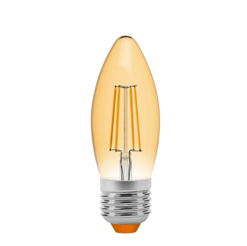 Лампа C37 4W E27 2200К 220V Filament A LED Videx | Зображення 1
