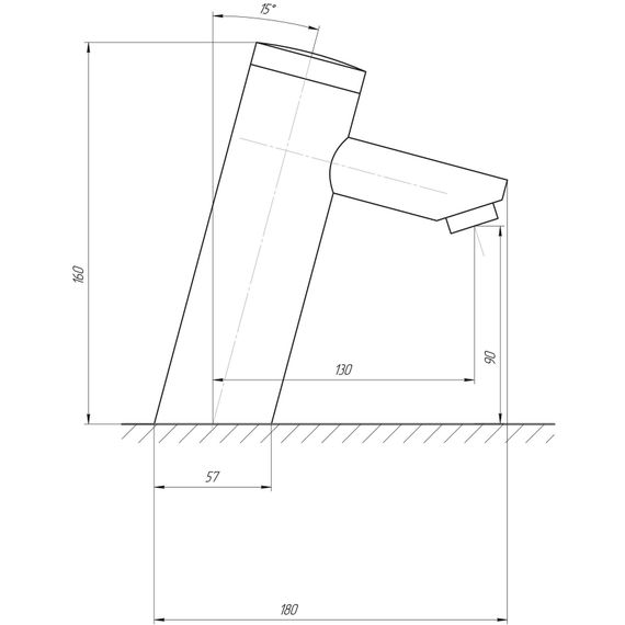 Кран-дозатор для раковини Tremolada інфрачервоний TREMO-8501 BATTERY | Зображення 1