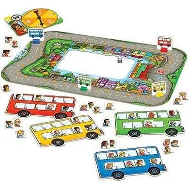 Детская настольная игра "Fun bus stop" ME-175, 4 автобуса и карточки пассажиров | Зображення 1