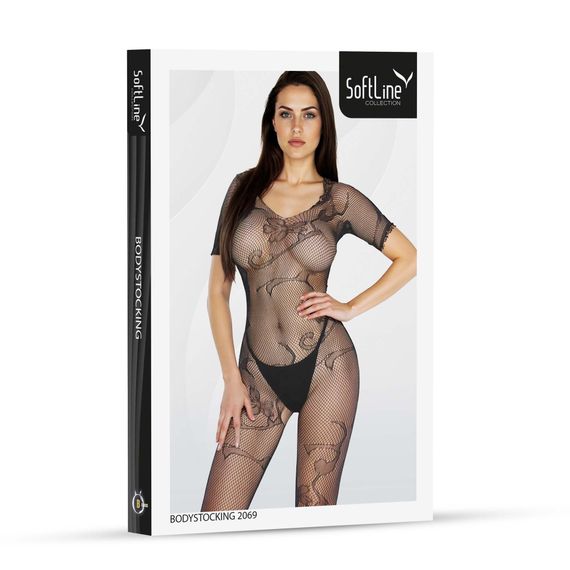 Бодістокінг - Bodystocking 2069, black - One Size | Зображення 4