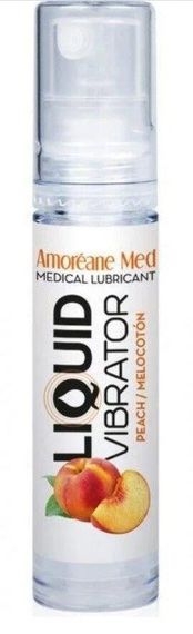 Стимулюючий лубрикант від Amoreane Med: Liquid vibrator-Peach (рідкий вібратор ), 10 ml Sex Aura