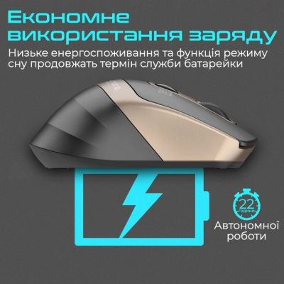 Мышка Promate Samit Wireless Gold (samit.gold) | Зображення 3