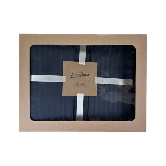 Комплект постільної білизни SoundSleep Stripe Dark Grey сатин-страйп євро 200х220 см темно-сірий (2251736516015) | Зображення 3