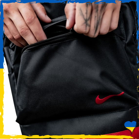 Рюкзак Nike. Дно екошкіра. Рюкзак Найк чорний. Унісекс рюкзак, вмісткий | Зображення 4