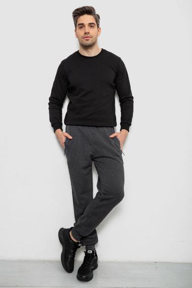 Спортивные штаны мужские на флисе, цвет серый, 244R6120 | Зображення 1