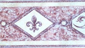 Пленка самоклеющаяся бордюрная 10,6х1000cm водостойкая бордовый узор