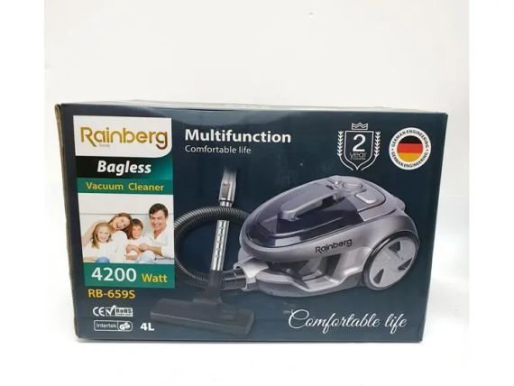 Пылесос Rainberg RB-659S колбовой с регулятором мощности HEPA фильтр 4L - 4200 W | Зображення 4