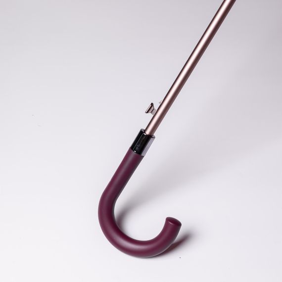 Класична парасолька-тростина з чохлом напівавтомат з поліестеру міцна надійна 12 спиць діаметр 120 см Червоний HP-23-16R | Зображення 1