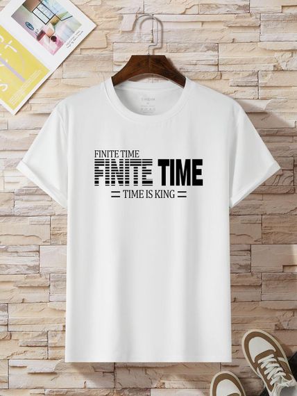 Футболка мужская с принтом повседневная XL Белая