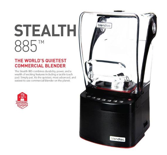 Блендер BlendTec Stealth 885 (2-е чаши FourSide) – супербесшумный блендер  с кожухом New! | Зображення 1