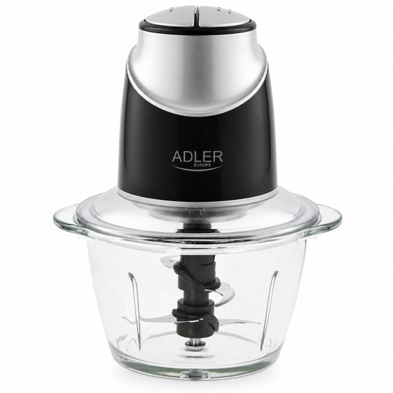 Измельчитель-чоппер электрический Adler AD 4082, 550 Вт, 1.2 л, стеклянная чаша, для овощей и мяса