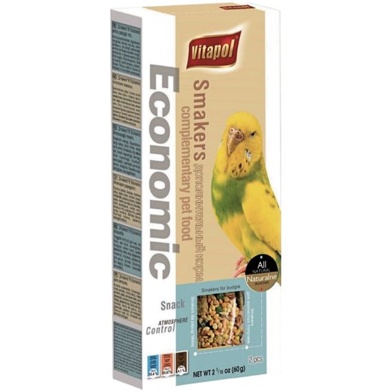 Корм для хвилястих папуг Vitapol Smakers Economic Snack снекі 2 шт / 60 г (5904479021564)