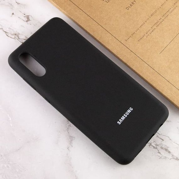 Чехол Silicone Cover Full Protective (AA) для Samsung Galaxy A02 Черный / Black | Зображення 5