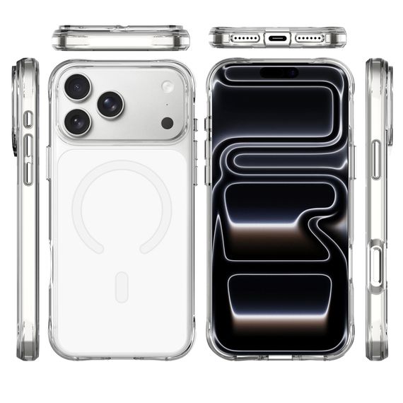 Чохол TPU+PC Space Pure Color with Magnetic Fit для Apple iPhone 17 Pro / 18 Pro (6.3") White | Зображення 2