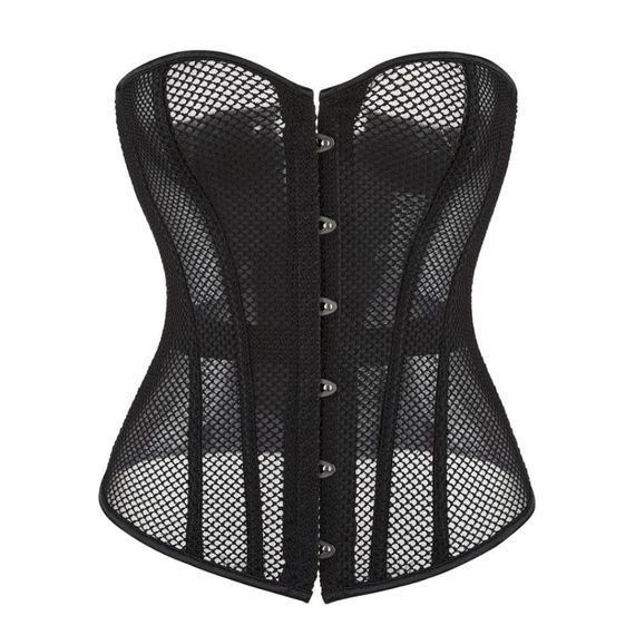Корсет із сітки Star Night Grid Corset з гачками та шнурівкою, чорний, L (без коробки) | Зображення 3