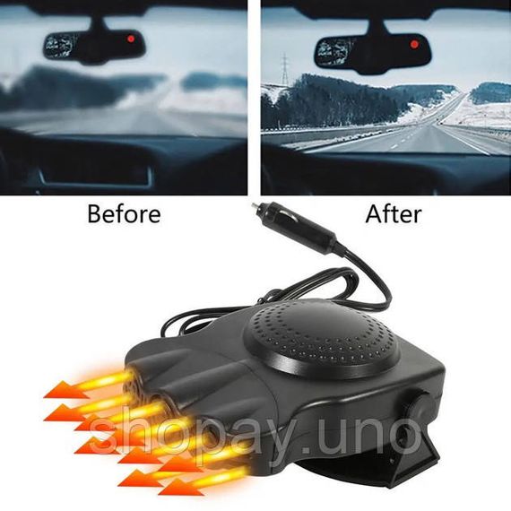 Тепловентилятор автомобильный Car Fan CF-612, дуйка для авто, Универсальный обогреватель в машину | Зображення 3