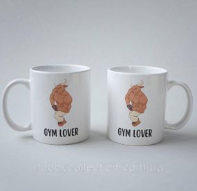 Кружка з принтом "Gym Lover" 330 мл Біла