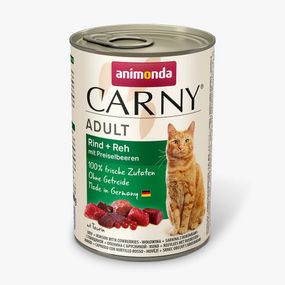 Корм Animonda Carny Adult Beef + Venison with Cowberries вологий з яловичиною, оленіною та брусницею для дорослих котів 400 гр