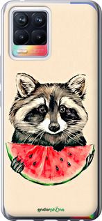 Чохол на Realme 8 Єнотик з кавуном "4605u-2303-2448"