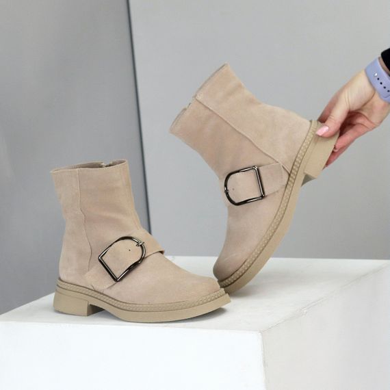 Стильні замшеві черевики з утеплювачем низький хід | Зображення 5