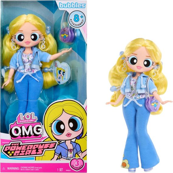 Лялька ЛОЛ Сюрприз ОМГ Суперкрихітки Бульбашка з аксесуарами LOL Surprise OMG The Powerpuff Girls Bubbles