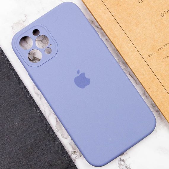 Чохол Silicone Case Full Camera Protective (AA) для Apple iPhone 12 Pro (6.1") Серый / Lavender Gray | Зображення 4