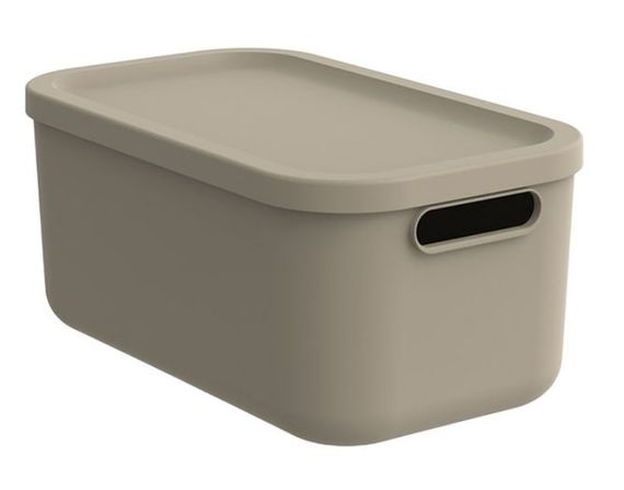 Контейнер для зберігання речей з кришкою Rotho (Рото) Albula 12 л (10556) Капучино