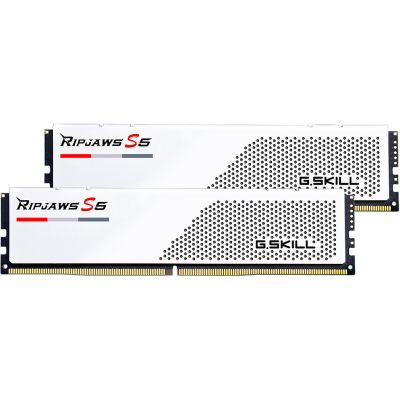 Модуль памяти для компьютера DDR5 64GB (2x32GB) 6000 MHz Ripjaws S5 Matte White G.Skill (F5-6000J2836G32GX2-RS5W) | Зображення 1
