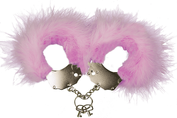 Наручники металлические с пушистой отделкой Adrien Lastic Handcuffs Розовые One Size