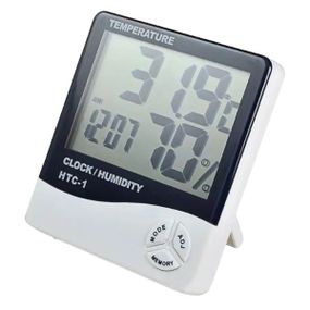 Цифровые часы гигрометр LCD 3 в 1 HTC-1 Белый