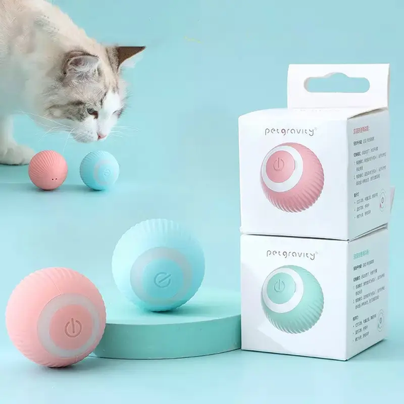 Іграшка для кішки USB smart м'яч-кулька PetGravity з хаотичним рухом та світловою панеллю | Зображення 1