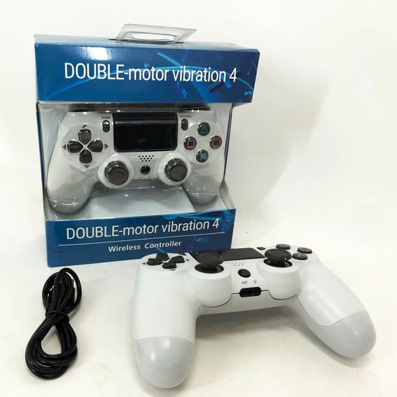 Джойстик DOUBLESHOCK для PS 4, бездротовий ігровий геймпад PS4/PC акумуляторний джойстик. Колір білий FA-50 | Зображення 1